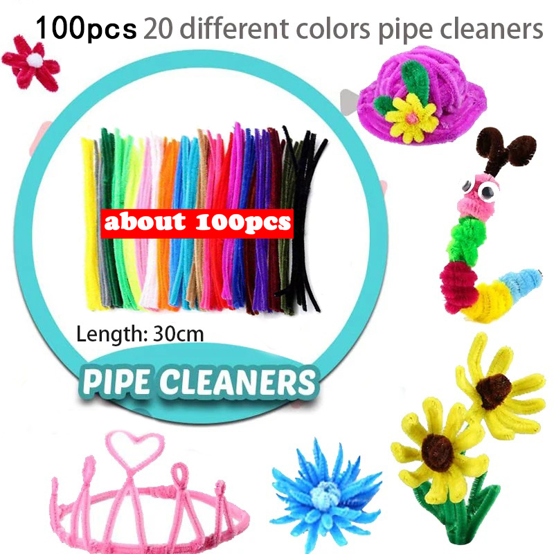 1000 個キッズクラフト画材キットパイプクリーナーポンポン - Art Craft For Toddlers のレビューと価格