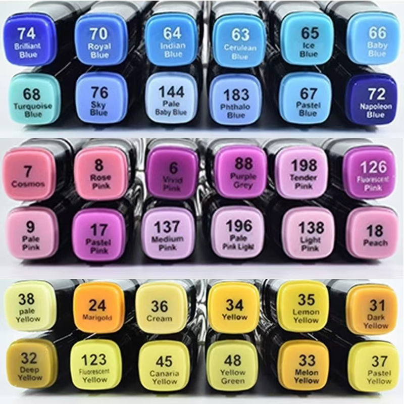 12 色/セットマカロンアルコールベースマーカーデュアルチッ - Illustration Marker Set のレビューと価格