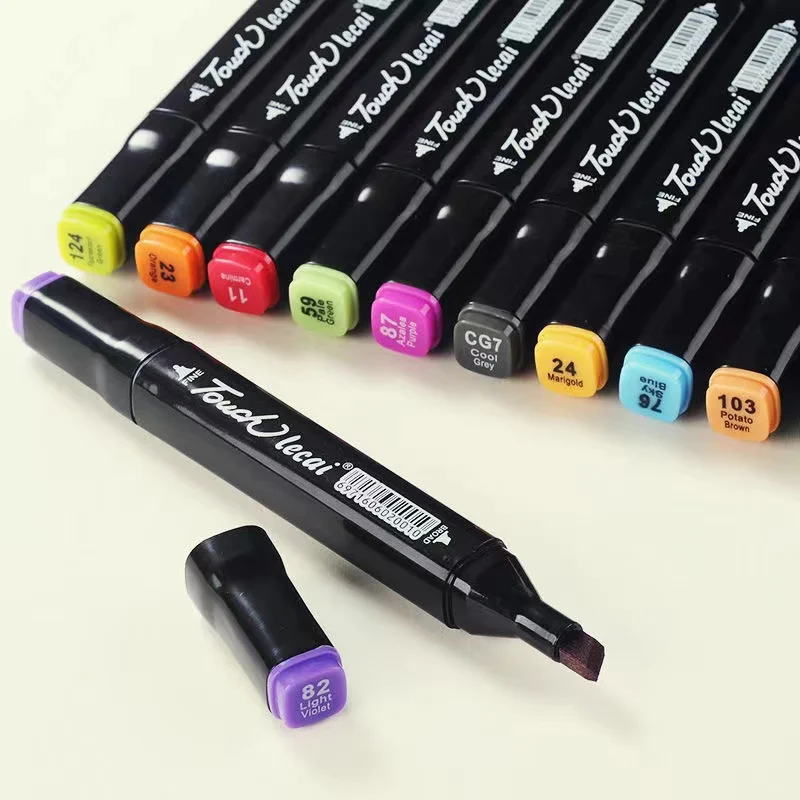 12 色/セットマカロンアルコールベースマーカーデュアルチッ - Illustration Marker Set のレビューと価格