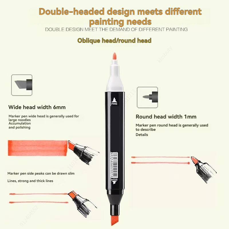 12 色/セットマカロンアルコールベースマーカーデュアルチッ - Illustration Marker Set のレビューと価格