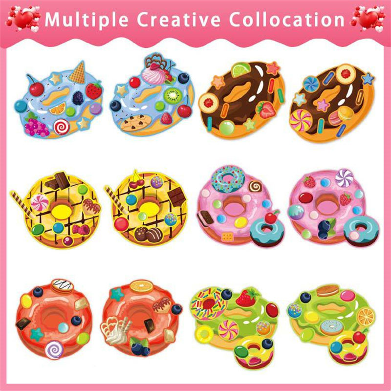 子供向けの顔型ドーナツステッカー、オリジナルデザートステッカ - Art Craft For Toddlers のレビューと価格
