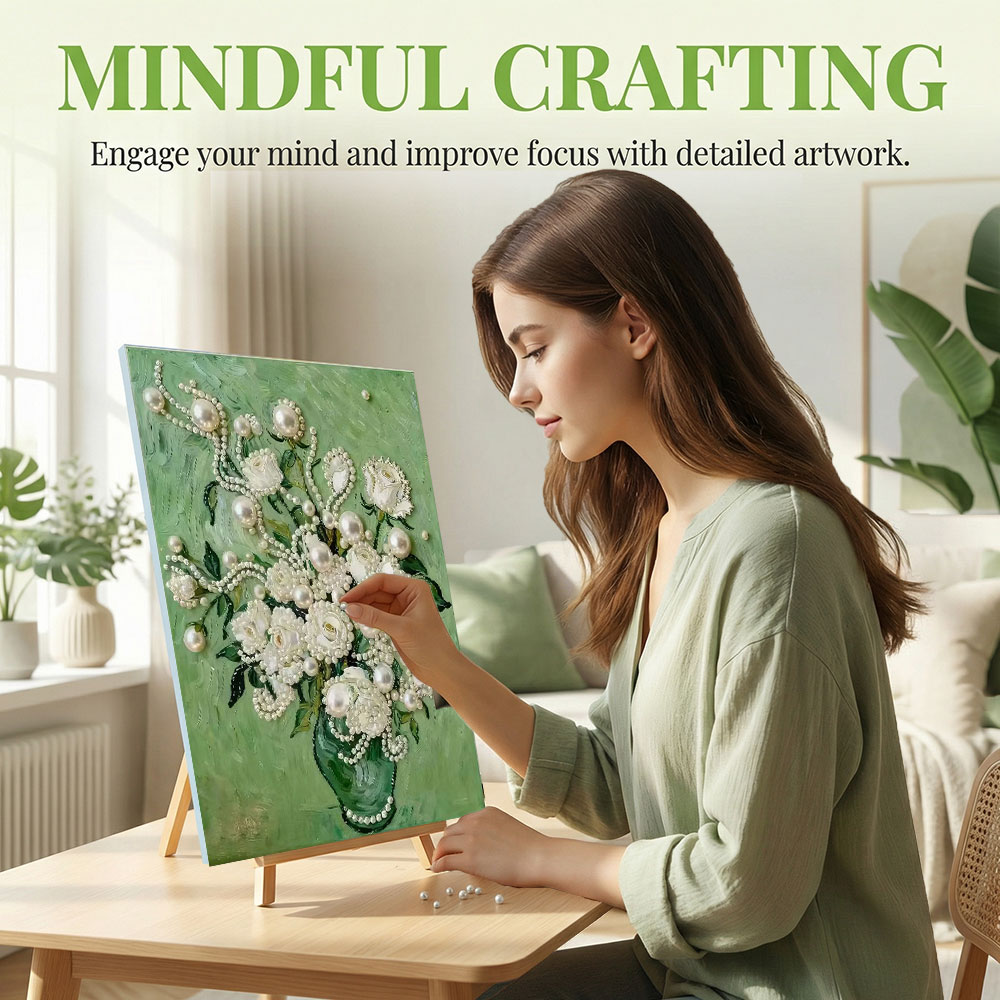 Huacan DIYパールアートペイントキット 大人と初心者 - Art Craft Rose のレビューと価格