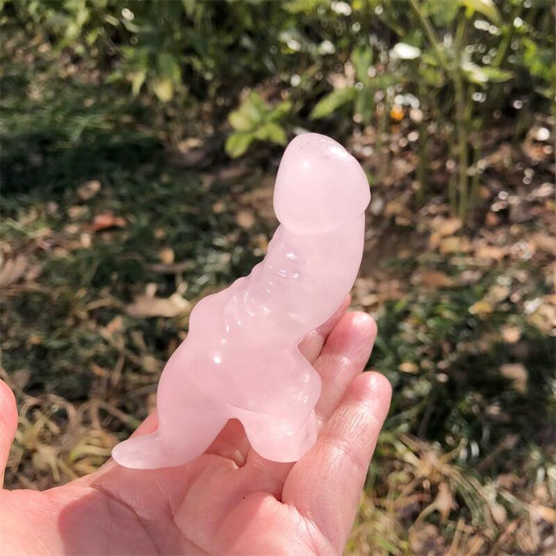 1個入り 天然ローズクォーツ 漫画風ペニス恐竜彫刻 ヒーリン - Art Craft Rose のレビューと価格