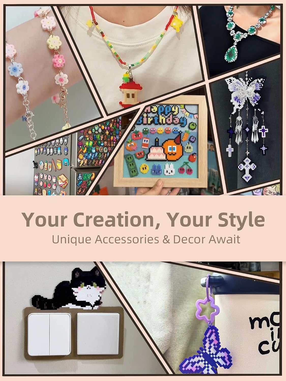 ヒューズビーズキット - 簡単DIY - 96色 53000 - Art Crafts のレビューと価格